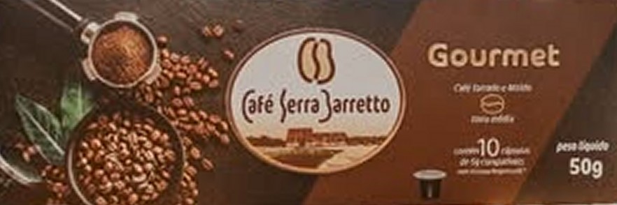 Caixa de cápsulas Café Serra Barretto Gourmet, 10 cápsulas, 50 g